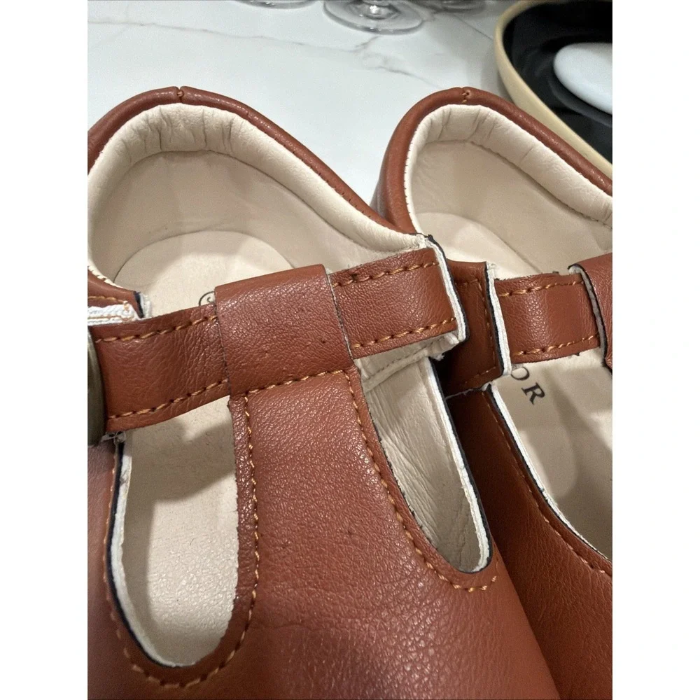 Meckior Shoes Girls Size 12.5 Mary Jane  Vegan Leather Toddler Kids Hook/Loop
